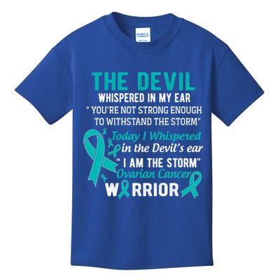 I Am The Storm Ovarian Cancer Warrior Funny Gift Kids T-Shirt