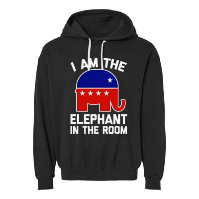 I Am The Elephant In The Room  Funny Pro-Trump 2024  Garment-Dyed Fleece Hoodie