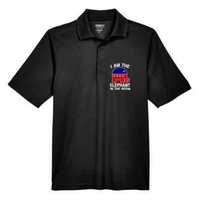 I Am The Elephant In The Room  Funny Pro-Trump 2024  Men's Origin Performance Pique Polo