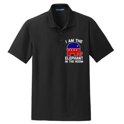 I Am The Elephant In The Room  Funny Pro-Trump 2024  Dry Zone Grid Polo