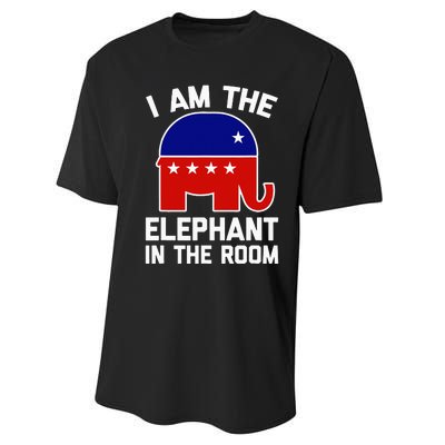 I Am The Elephant In The Room  Funny Pro-Trump 2024  Performance Sprint T-Shirt