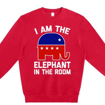 I Am The Elephant In The Room  Funny Pro-Trump 2024  Premium Crewneck Sweatshirt