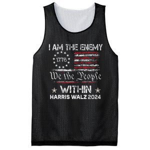 I Am The Enemy Within Harris Walz 2024 Mesh Reversible Basketball Jersey Tank