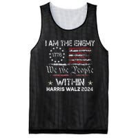 I Am The Enemy Within Harris Walz 2024 Mesh Reversible Basketball Jersey Tank