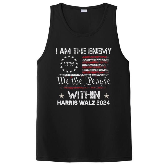 I Am The Enemy Within Harris Walz 2024 PosiCharge Competitor Tank