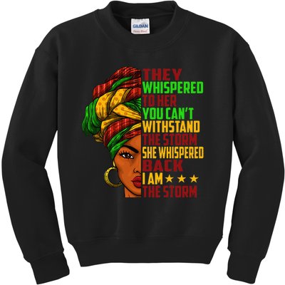 I Am The Storm Juneteenth Black History Month Kids Sweatshirt