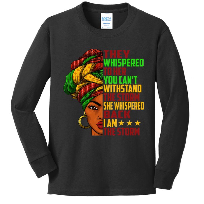 I Am The Storm Juneteenth Black History Month Kids Long Sleeve Shirt