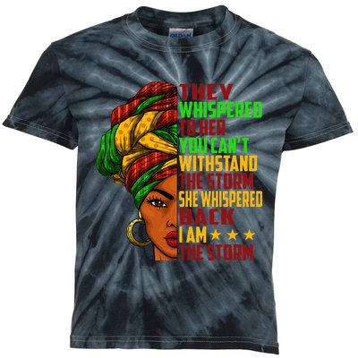 I Am The Storm Juneteenth Black History Month Kids Tie-Dye T-Shirt