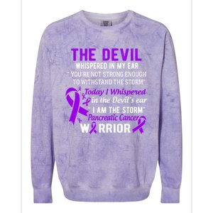 I Am The Storm Pancreatic Cancer Warrior Gift Colorblast Crewneck Sweatshirt