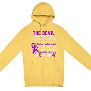 I Am The Storm Pancreatic Cancer Warrior Gift Premium Pullover Hoodie