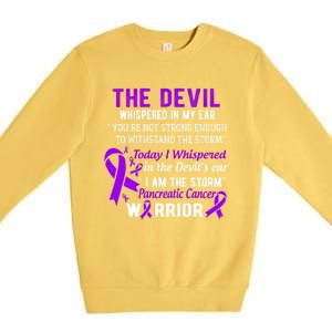 I Am The Storm Pancreatic Cancer Warrior Gift Premium Crewneck Sweatshirt