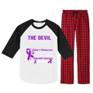 I Am The Storm Pancreatic Cancer Warrior Gift Raglan Sleeve Pajama Set