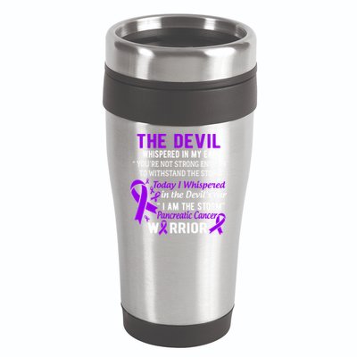 I Am The Storm Pancreatic Cancer Warrior Gift 16oz Travel Tumbler