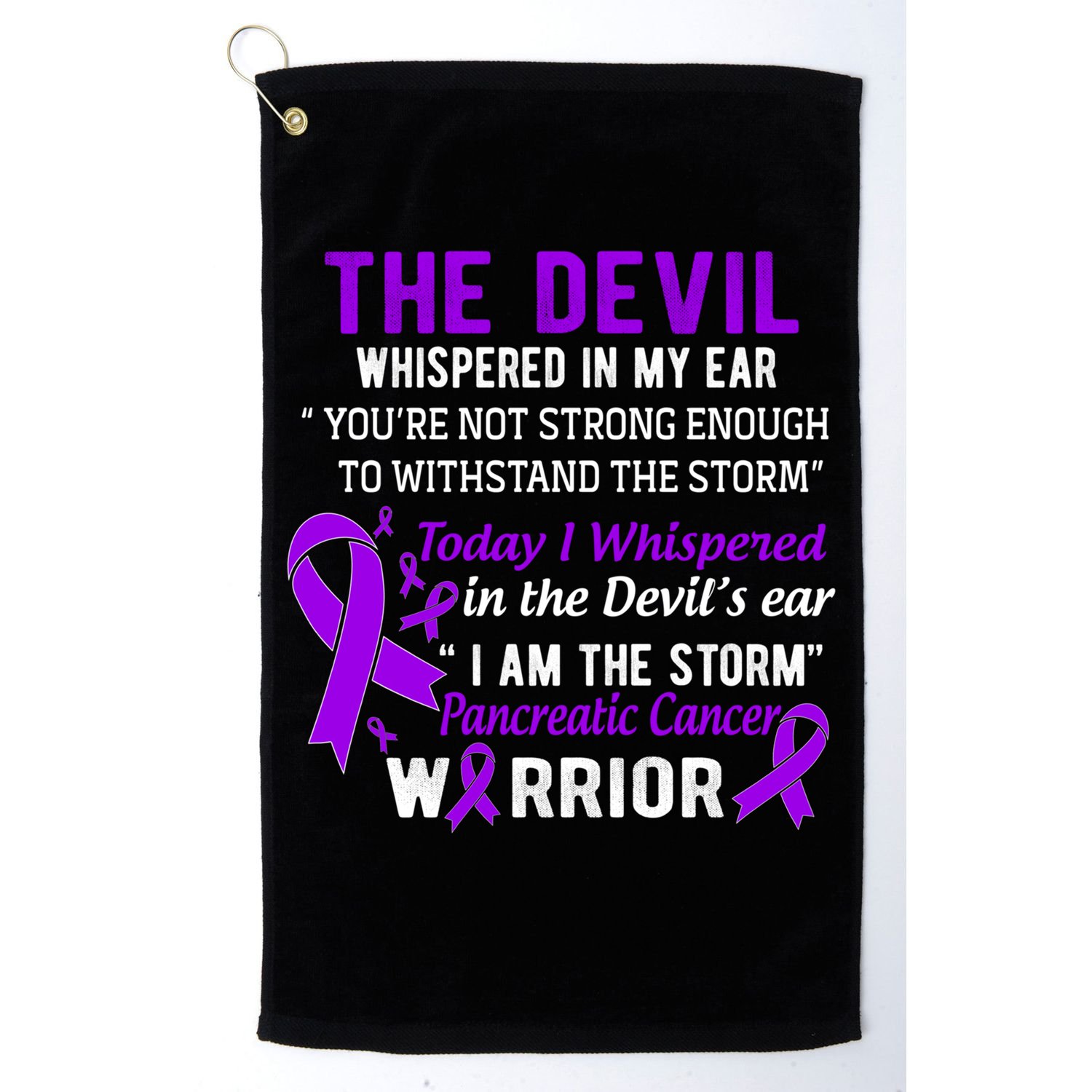 I Am The Storm Pancreatic Cancer Warrior Gift Golf Towel