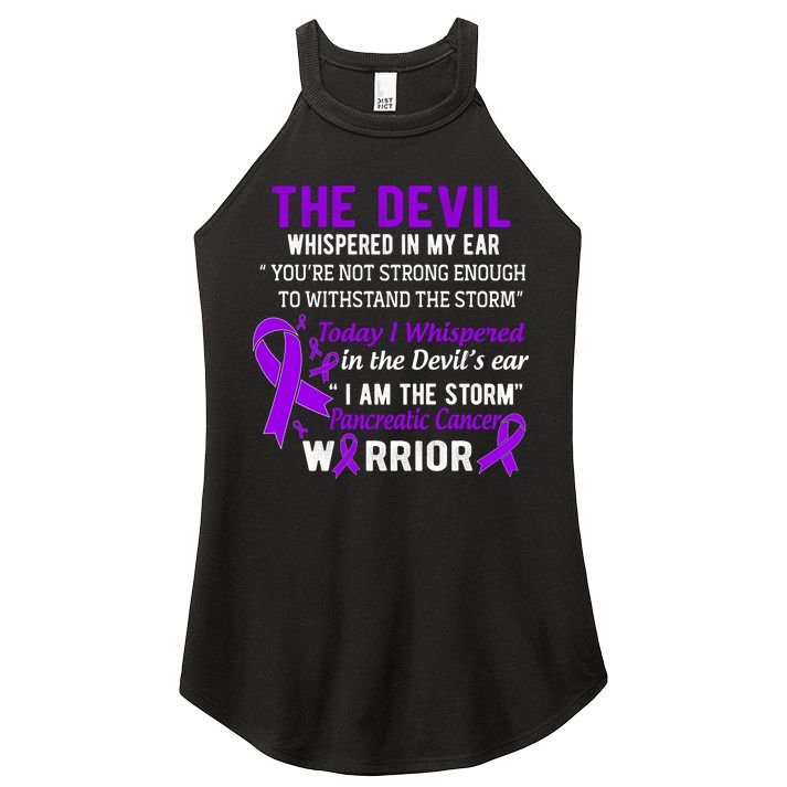 I Am The Storm Pancreatic Cancer Warrior Gift Women's Perfect Tri Rocker Tank