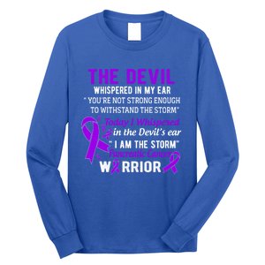 I Am The Storm Pancreatic Cancer Warrior Gift Long Sleeve Shirt