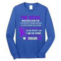 I Am The Storm Pancreatic Cancer Warrior Gift Long Sleeve Shirt