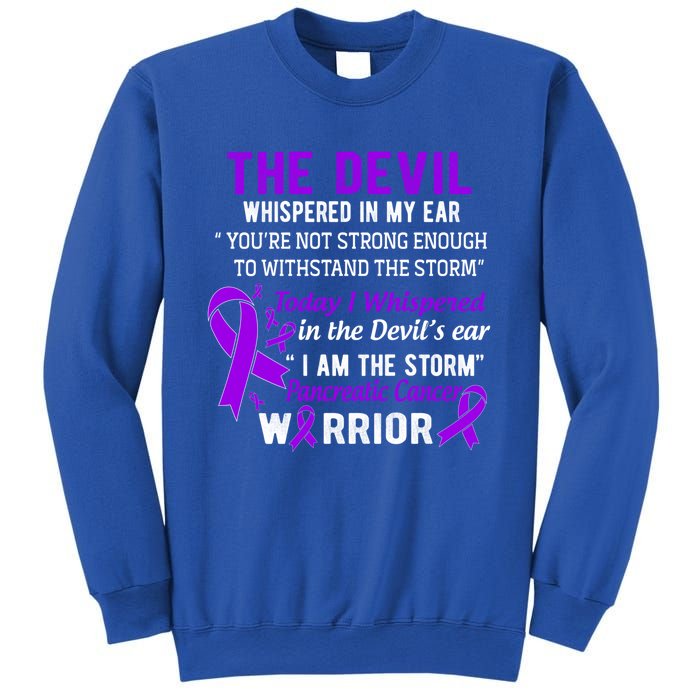 I Am The Storm Pancreatic Cancer Warrior Gift Sweatshirt