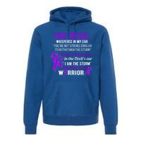 I Am The Storm Pancreatic Cancer Warrior Gift Premium Hoodie