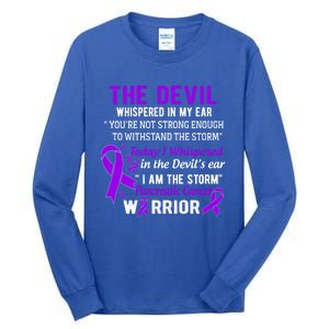 I Am The Storm Pancreatic Cancer Warrior Gift Tall Long Sleeve T-Shirt