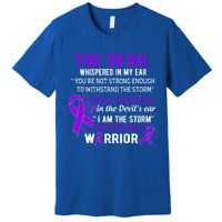 I Am The Storm Pancreatic Cancer Warrior Gift Premium T-Shirt