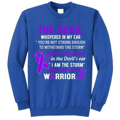 I Am The Storm Pancreatic Cancer Warrior Gift Tall Sweatshirt