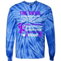 I Am The Storm Pancreatic Cancer Warrior Gift Tie-Dye Long Sleeve Shirt