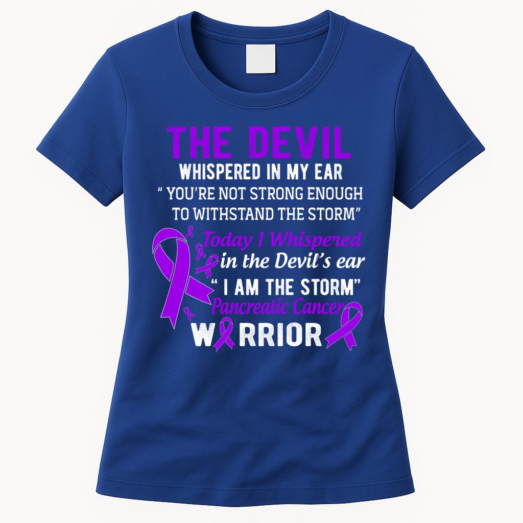 I Am The Storm Pancreatic Cancer Warrior Gift Womens T-Shirt