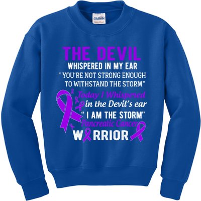 I Am The Storm Pancreatic Cancer Warrior Gift Kids Sweatshirt