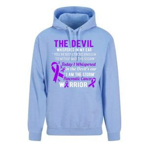 I Am The Storm Pancreatic Cancer Warrior Gift Unisex Surf Hoodie