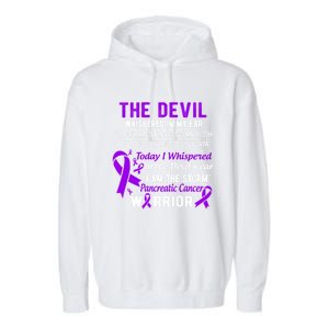 I Am The Storm Pancreatic Cancer Warrior Gift Garment-Dyed Fleece Hoodie