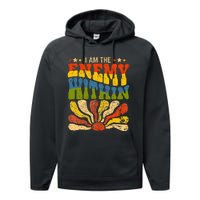 I Am The Enemy Within America Funny I Am The Enemy Within Performance Fleece Hoodie