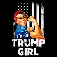 IM A Trump Girl Rosie The Riveter Us Flag Doggie Tank