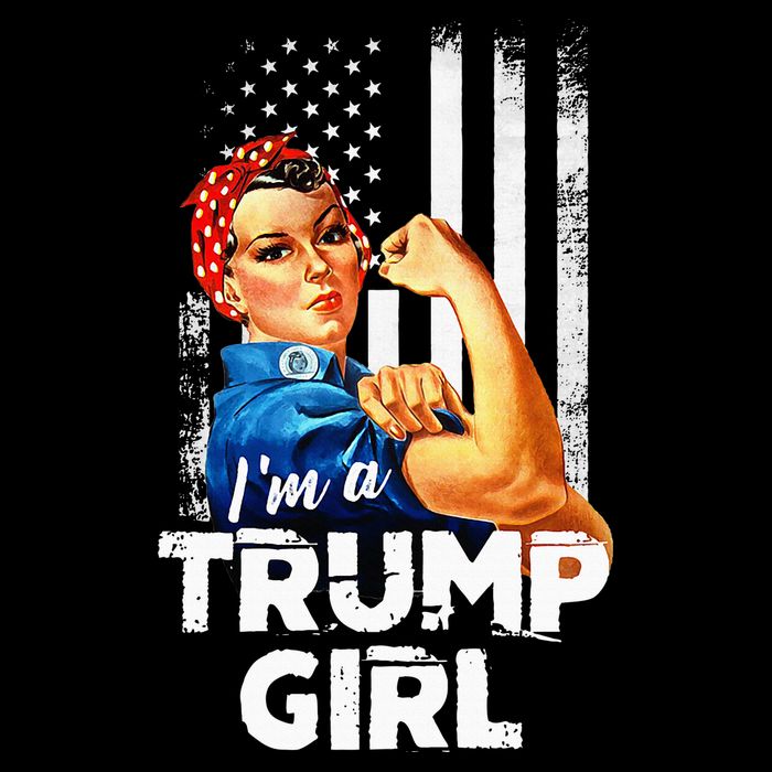 IM A Trump Girl Rosie The Riveter Us Flag Doggie Tank