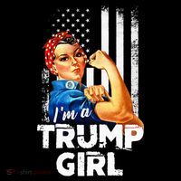 IM A Trump Girl Rosie The Riveter Us Flag Premium T-Shirt