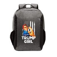 IM A Trump Girl Rosie The Riveter Us Flag Vector Backpack