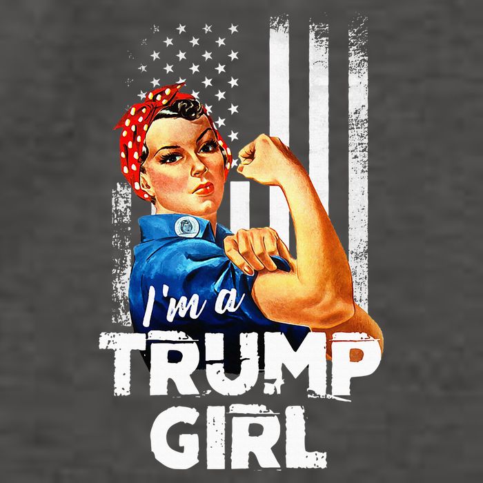 IM A Trump Girl Rosie The Riveter Us Flag Vector Backpack