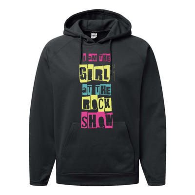 I Am The Girl At Funny Punk Rock Music Lover Performance Fleece Hoodie