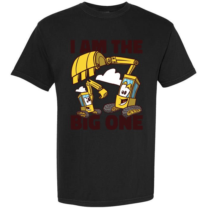 I Am The Big One Builder First Birthday Garment-Dyed Heavyweight T-Shirt