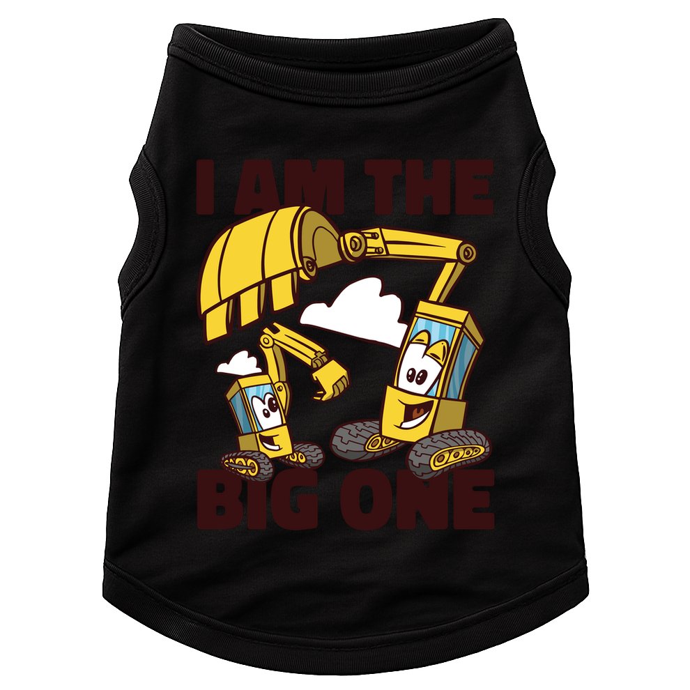 I Am The Big One Builder First Birthday Doggie Tank