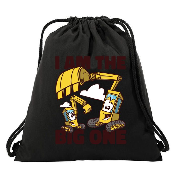 I Am The Big One Builder First Birthday Drawstring Bag
