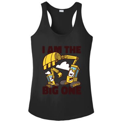 I Am The Big One Builder First Birthday Ladies PosiCharge Competitor Racerback Tank