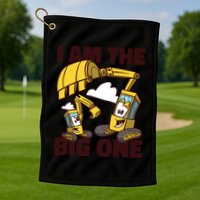 I Am The Big One Builder First Birthday Golf Towel