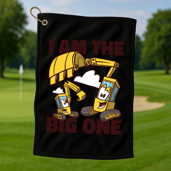 I Am The Big One Builder First Birthday Golf Towel
