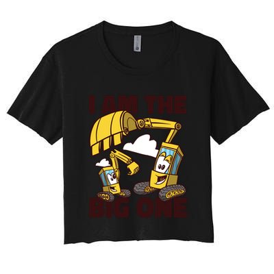 I Am The Big One Builder First Birthday Crop Top