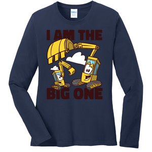 I Am The Big One Builder First Birthday Ladies Long Sleeve Shirt