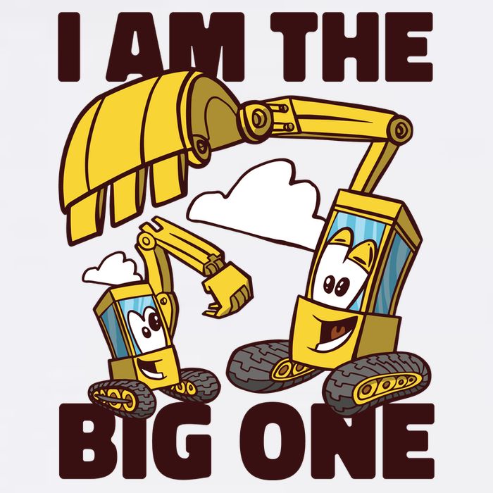 I Am The Big One Builder First Birthday Garment-Dyed Sweatshirt