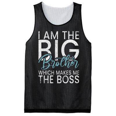 I am the Big Brother which makes me the Boss Big Brother Mesh Reversible Basketball Jersey Tank