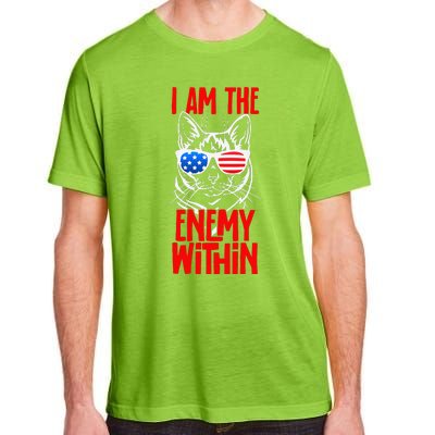 I Am The Enemy Within Pun Kamala Harris Cat Us Glasses 2024 Adult ChromaSoft Performance T-Shirt