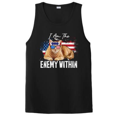 I Am The Enemy Within Pun Kamala Harris Cat Us Glasses 2024 PosiCharge Competitor Tank